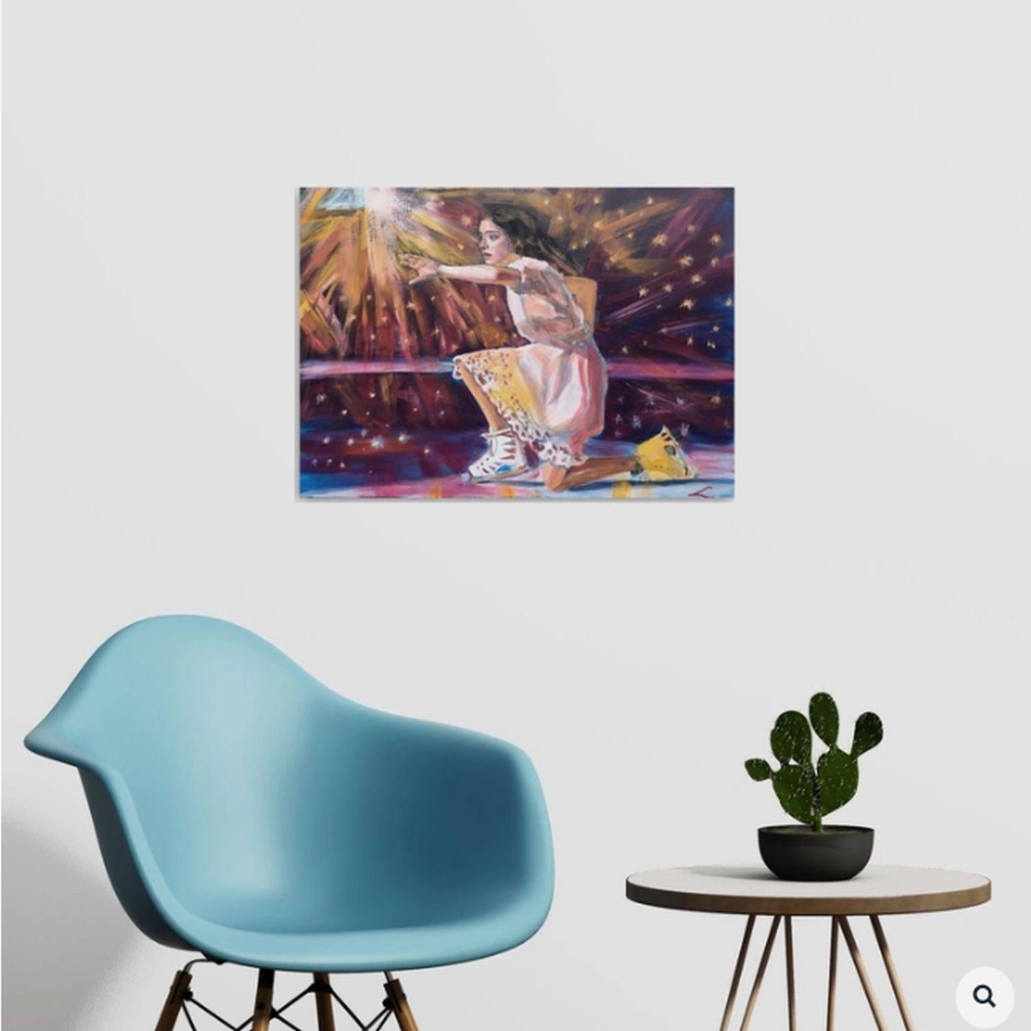 Magic Eis, Gemälde, Öl auf Leinwand (Impressionismus), Painting, von Elena Sokolova