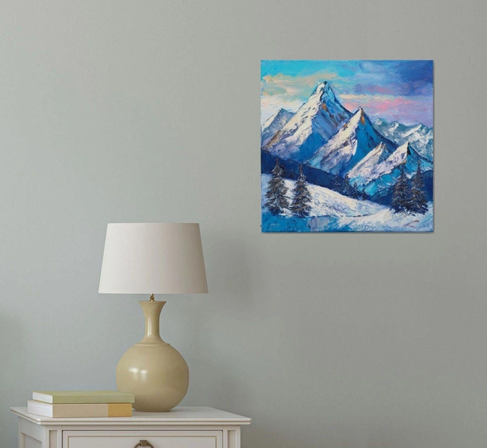 Berge, Gemälde, Öl auf Leinwand im Angebot 1