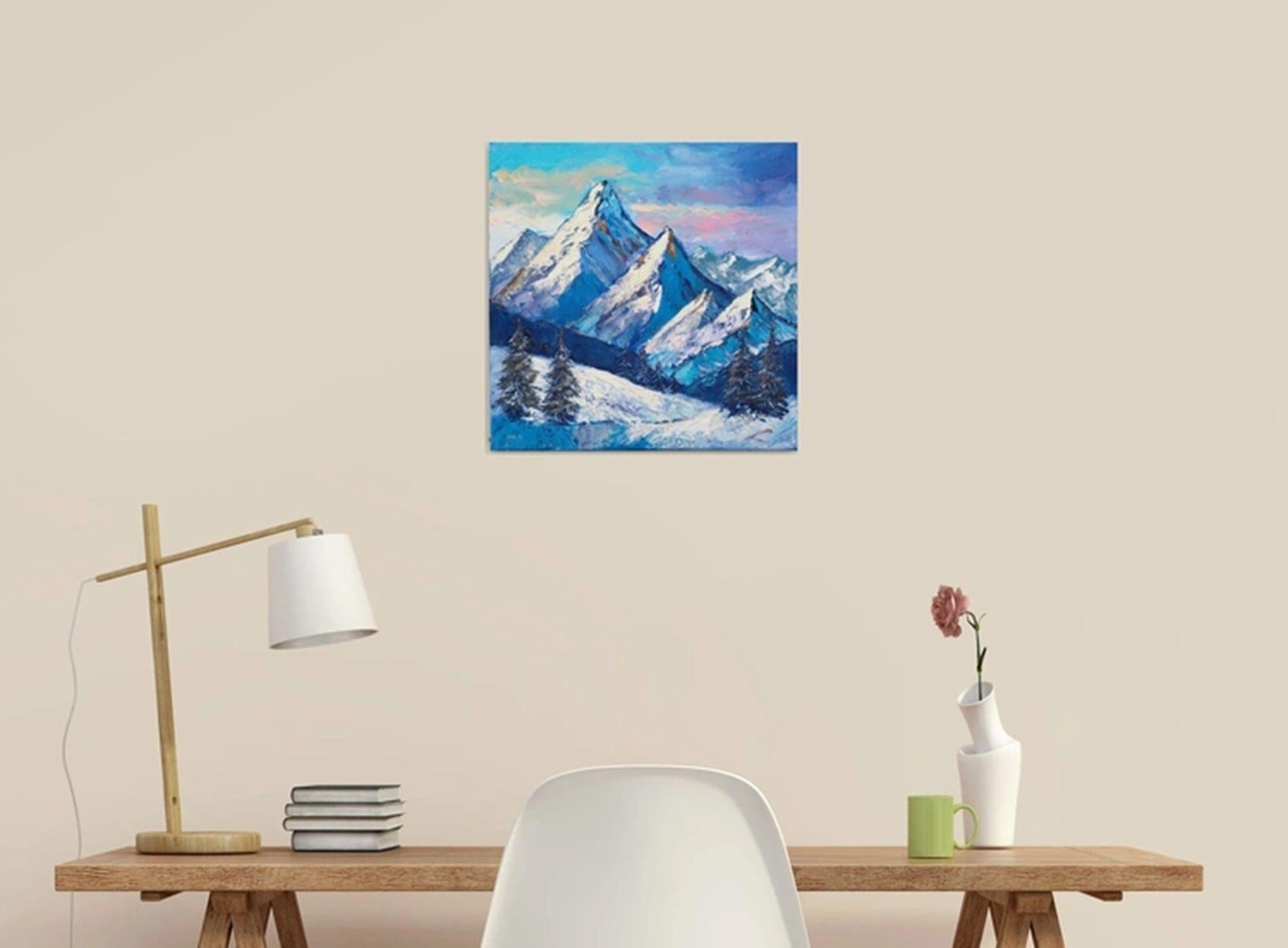 Berge, Gemälde, Öl auf Leinwand im Angebot 2