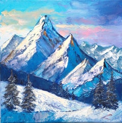 Mountains, Painting, Oil on Canvas