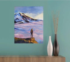 Over the clouds, Painting, Oil on Canvas