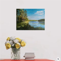 Lago del pastore 3, Pittura, Olio su tela