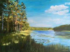 Pastor's lake 3, Painting, Oil on Canvas
