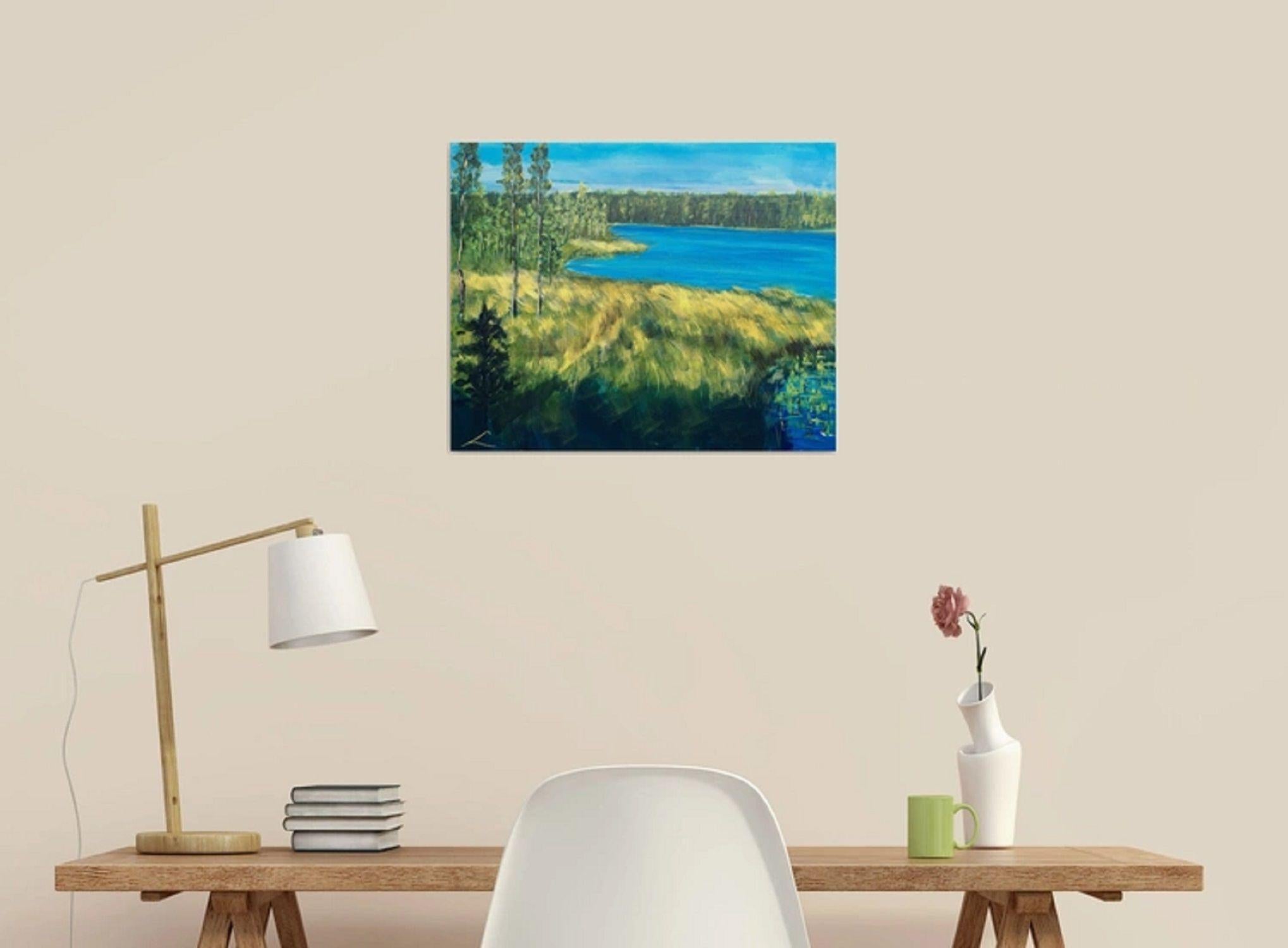 Pastor's Lake 7, Gemälde, Öl auf Leinwand (Impressionismus), Painting, von Elena Sokolova