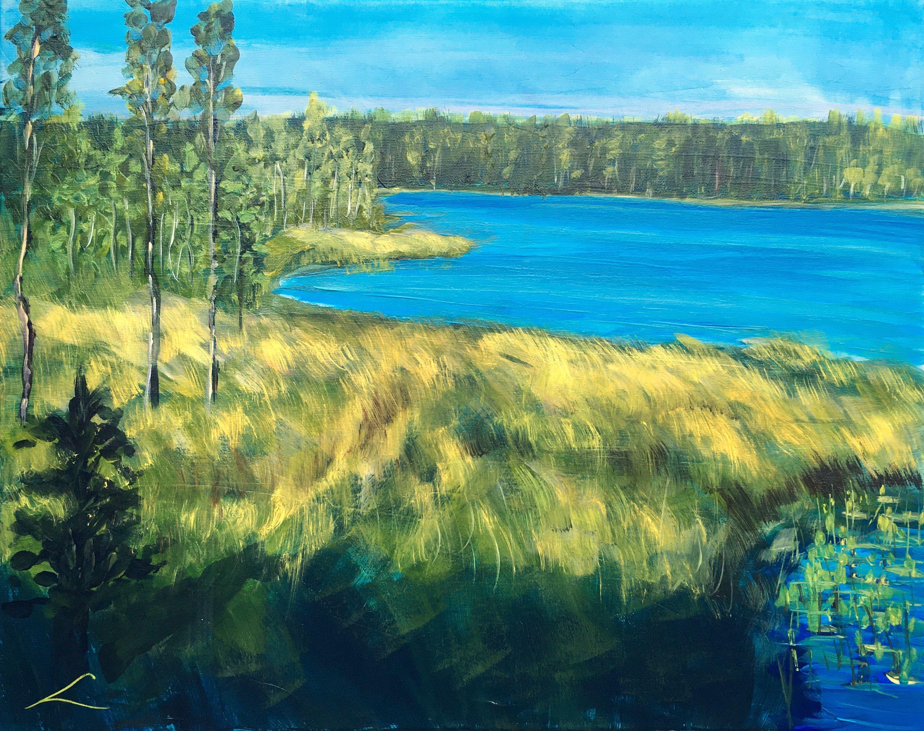 Pastor's Lake 7, Gemälde, Öl auf Leinwand
