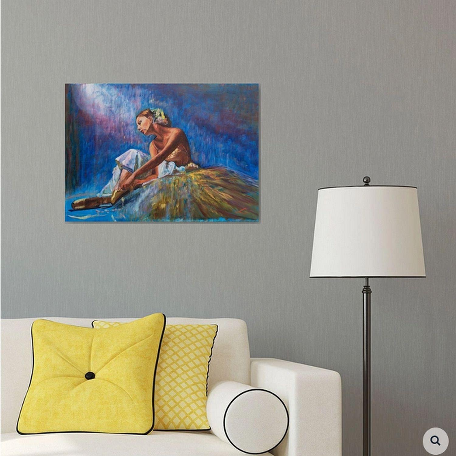 Ballerina, dipinto ad olio su tela 50 cm x 70 cm :: Pittura :: Impressionista :: Questo pezzo viene fornito con un certificato ufficiale di autenticità firmato dall'artista :: Pronto da appendere: Yes :: Firmato: Yes :: Posizione della firma: sul
