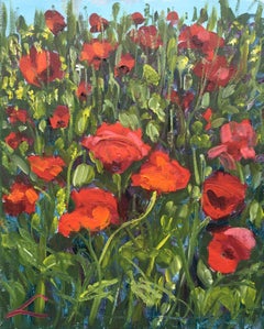 Poppies 2024, Painting, Oil on Canvas