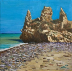 Rocks and ruins, Painting, Oil on Canvas