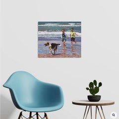 In fuga dall'onda 2, Pittura, Olio su tela