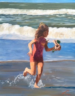 Running from the wave 3, Painting, Oil on Canvas
