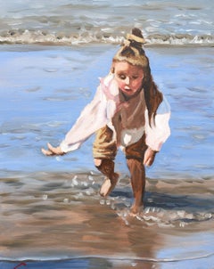 Running from the wave 4, Painting, Oil on Canvas