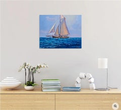Sail boat, Painting, Oil on Canvas
