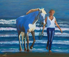 Sea walk 2, Painting, Oil on Canvas