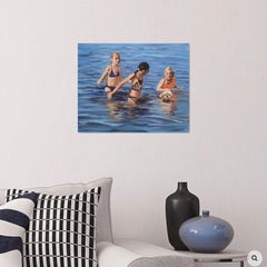 Serenity am Meer: Ein spielerischer Bericht über Mädchen und Gemälde, Öl auf Leinwand