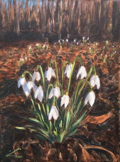 Snowdrops 4, Painting, Oil on Canvas