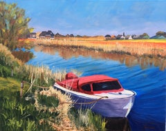 Spring boat, Painting, Oil on Canvas