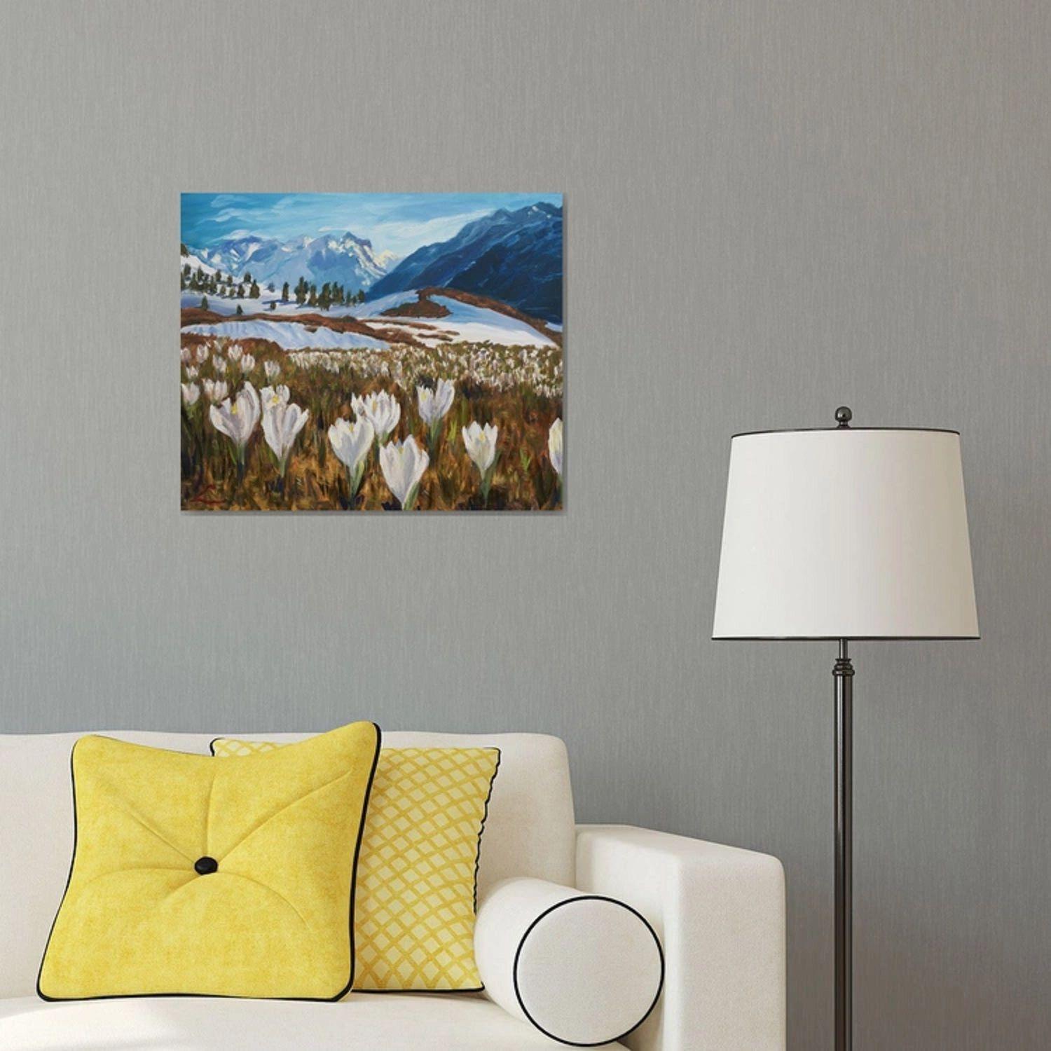 Spring in Alps, Painting, Oil on Canvas For Sale 3