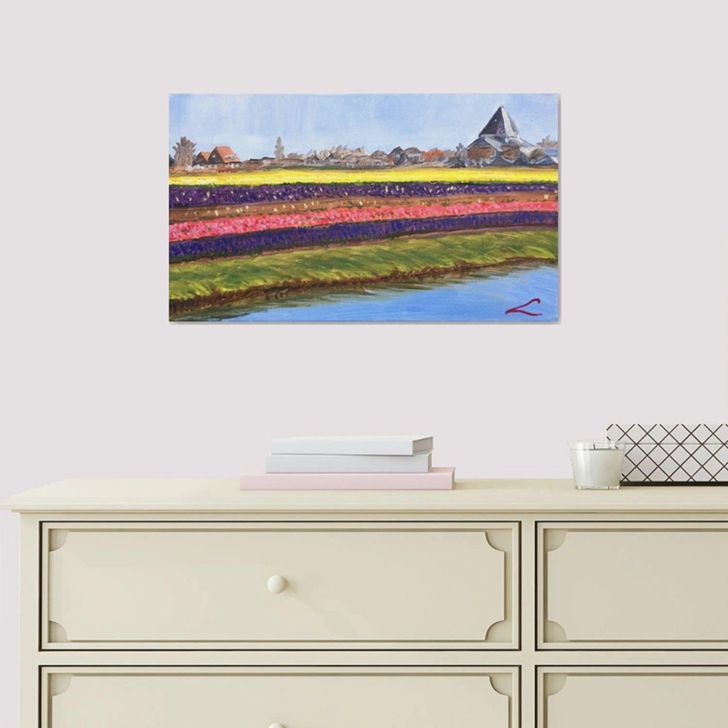 Spring in Holland 5, Painting, Oil on Canvas For Sale 3