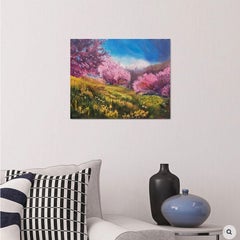 Alberi di primavera 2, Pittura, Olio su tela