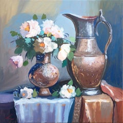 Natura morta con fiori, Pittura, Olio su tela