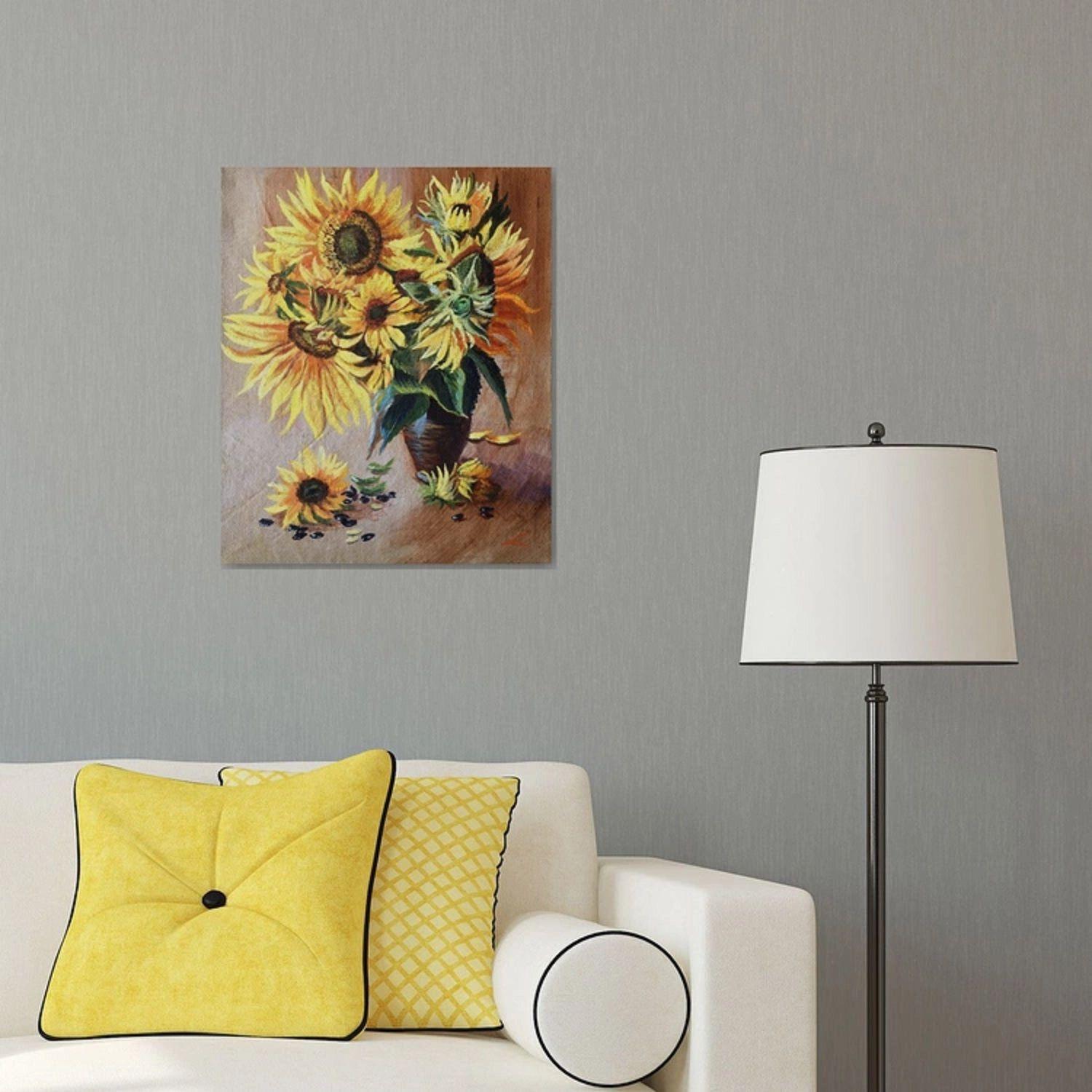 Sunflowers, Painting, Oil on Canvas For Sale 1