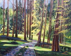 Sunny forest 3, Painting, Oil on Canvas