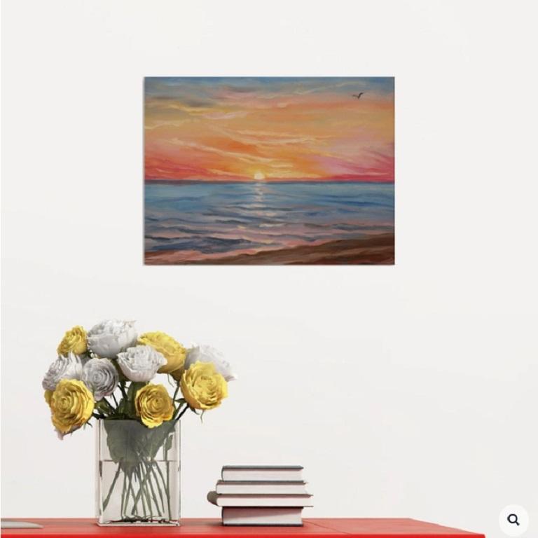 sunset painting impressionism