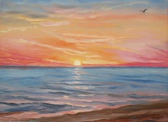 Sunset, Painting, Oil on Canvas