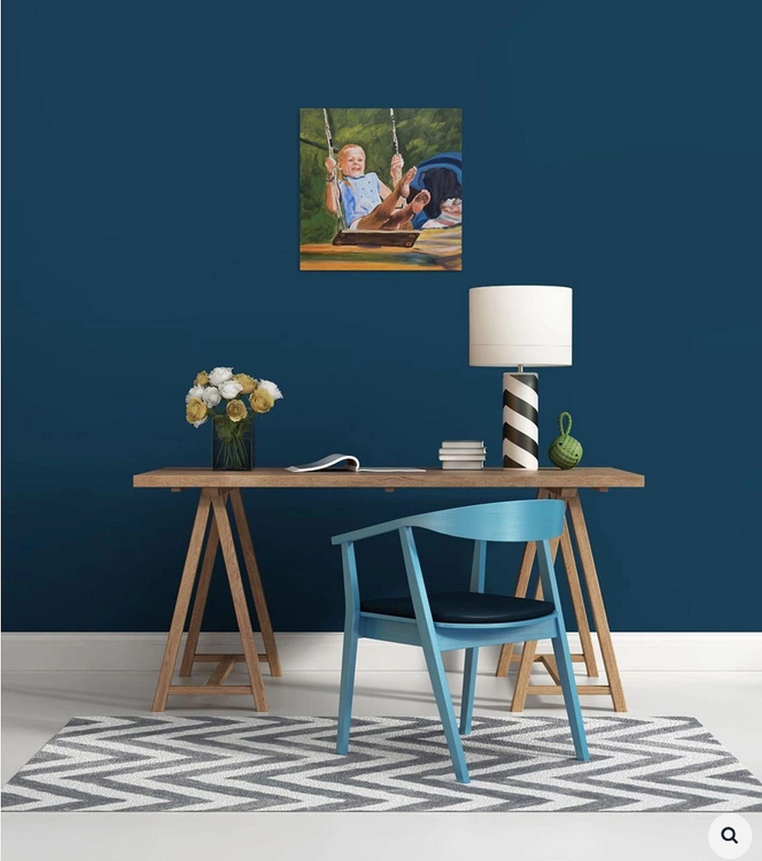 Swing, Gemälde, Öl auf Leinwand im Angebot 1