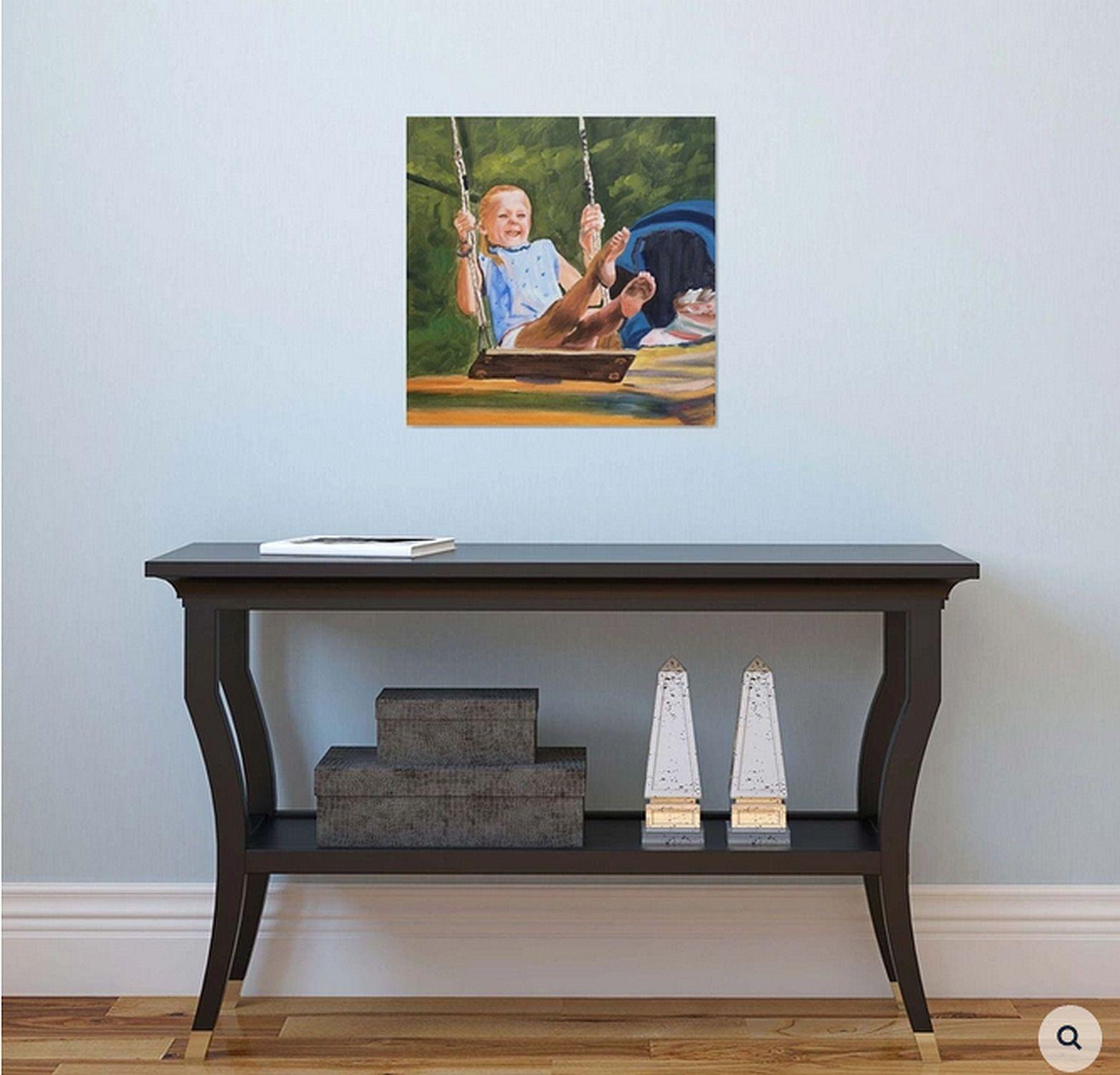 Swing, Gemälde, Öl auf Leinwand im Angebot 2