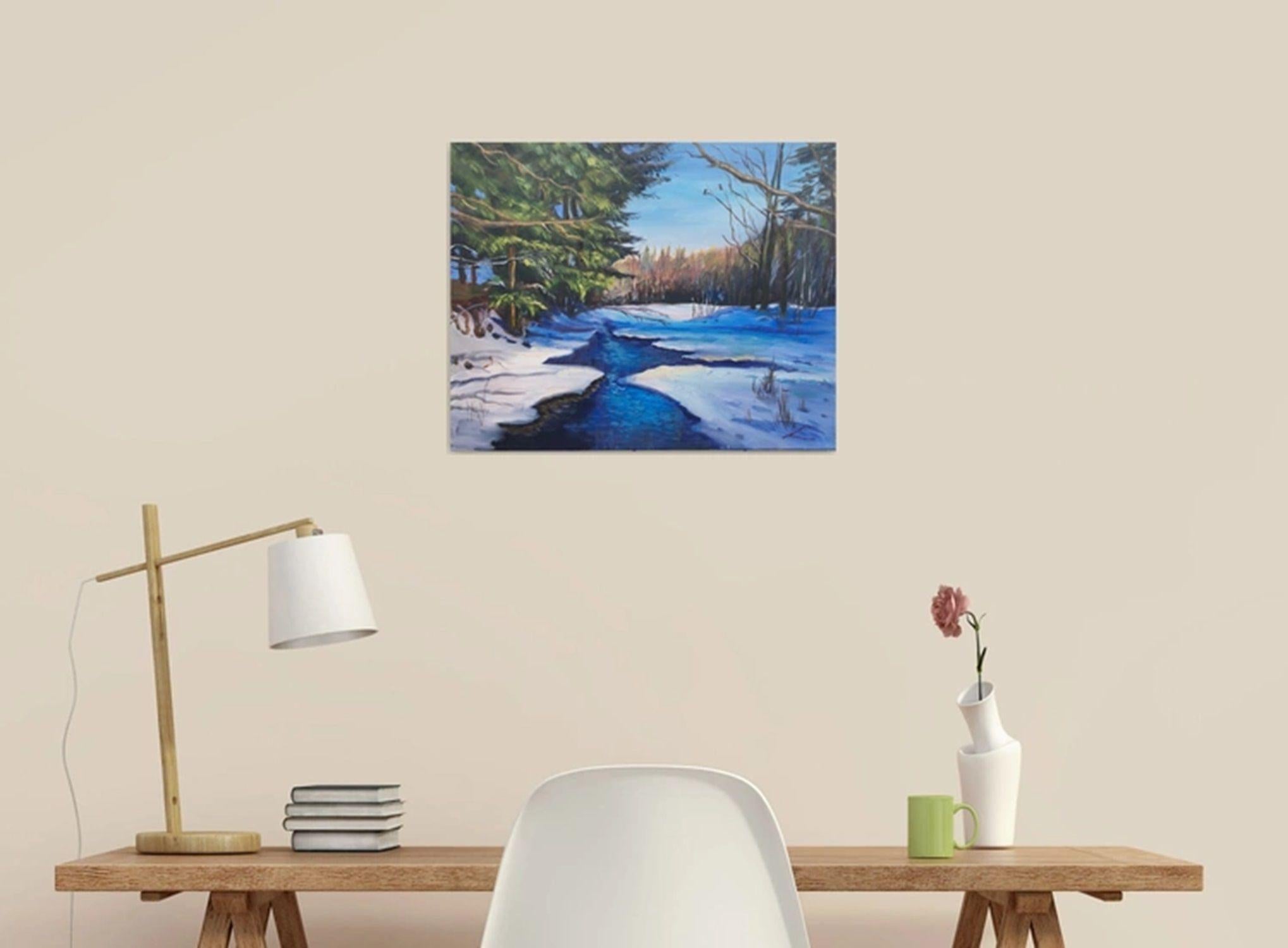 Thaw, Gemälde, Öl auf Leinwand im Angebot 1