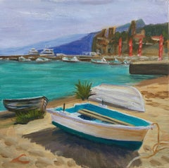 The boats of Cefalu, Painting, Oil on Canvas