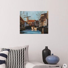 The view of Schiedam, Painting, Oil on Canvas
