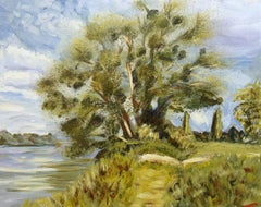 Tree at Port -Mort, Painting, Oil on Canvas