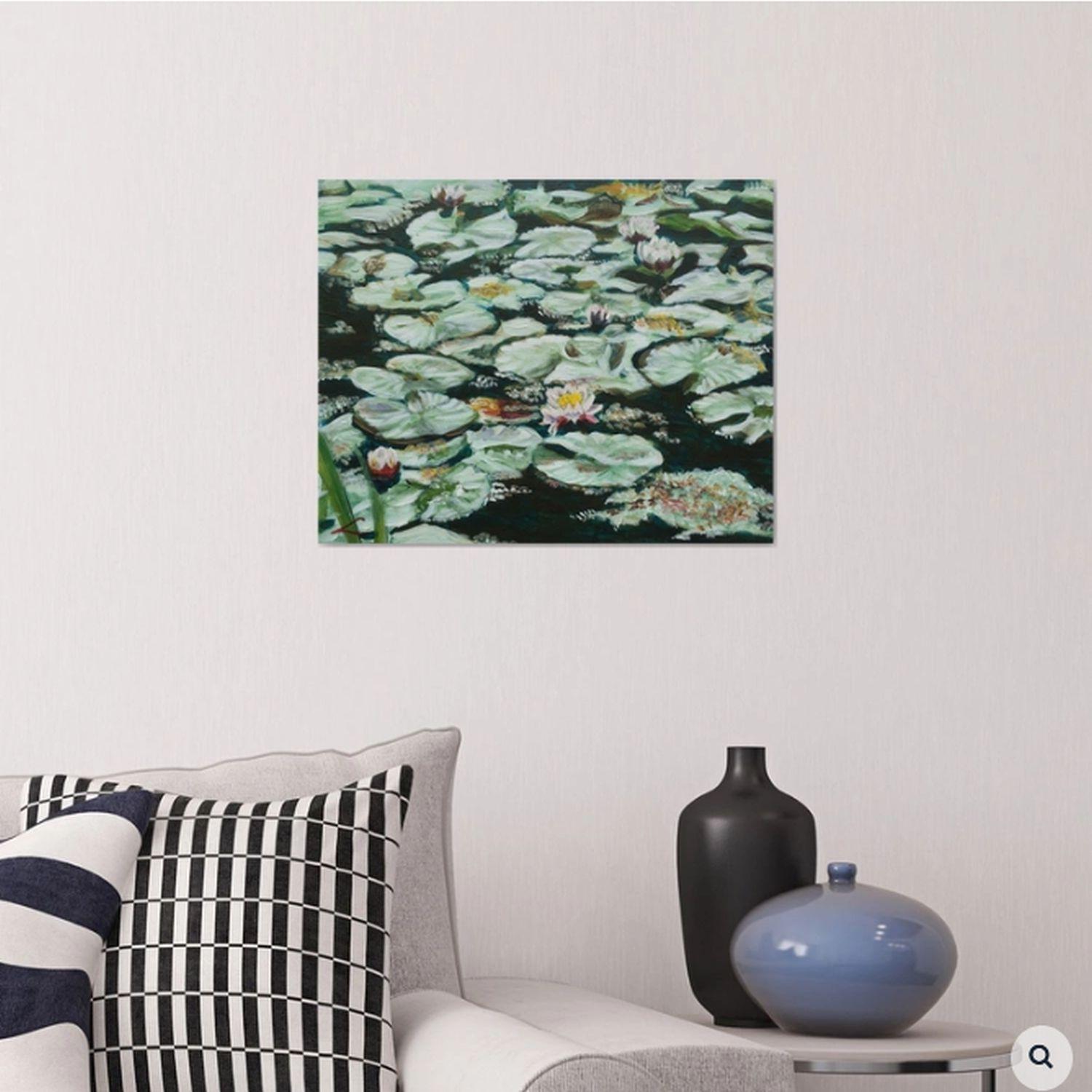 Waterlilies, Painting, Oil on Canvas For Sale 1