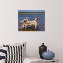 Cani bagnati, Pittura, Olio su tela