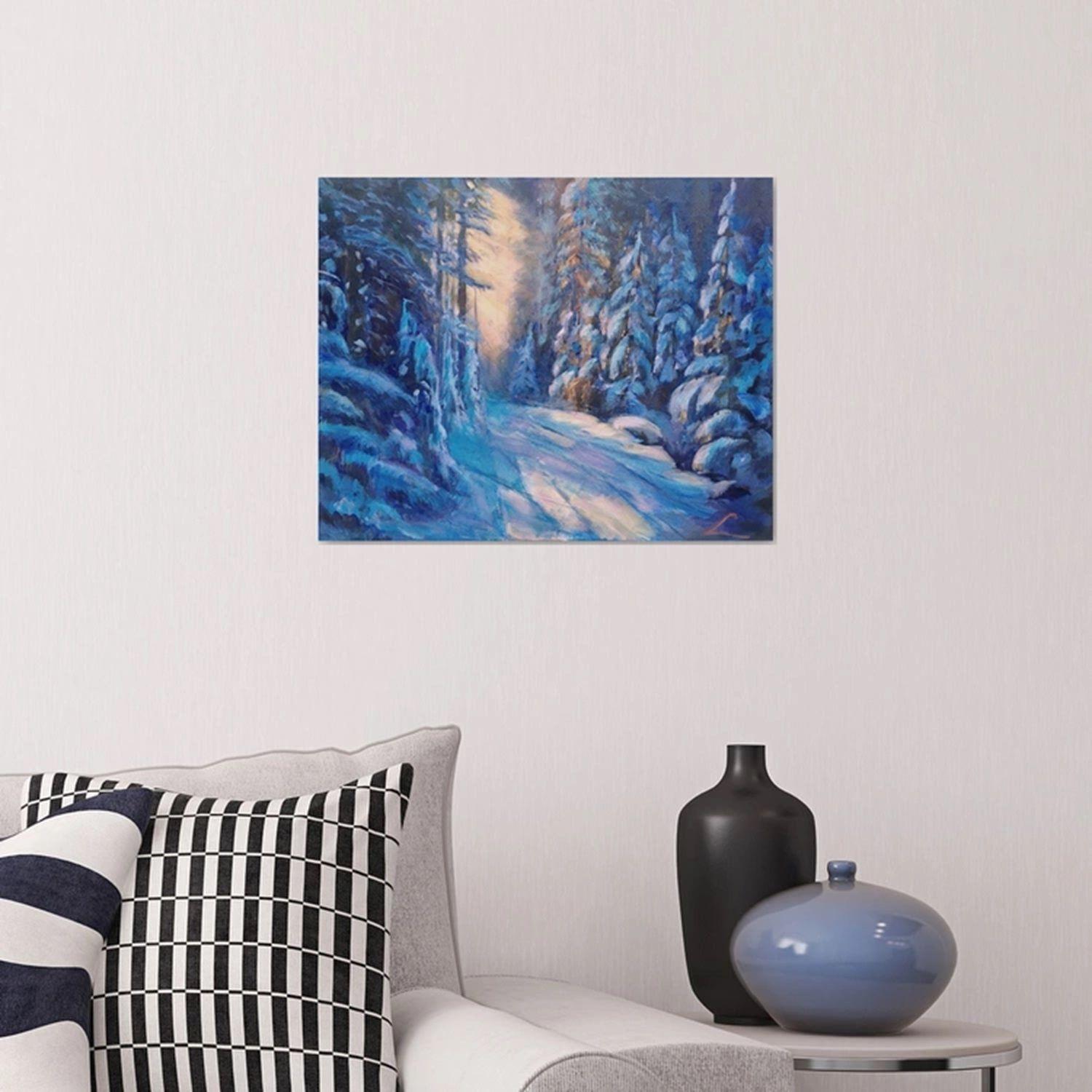 Winterwald 4, Gemälde, Öl auf Leinwand (Impressionismus), Painting, von Elena Sokolova