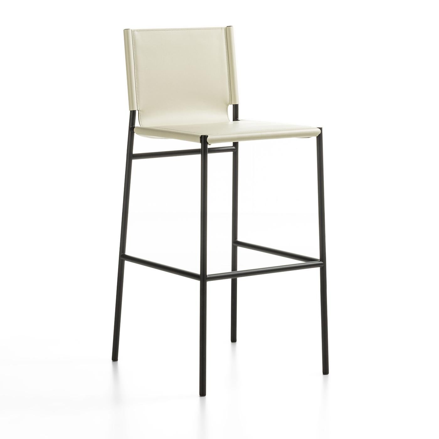 Leather Elena Stool by Studio Nove.3 For Sale