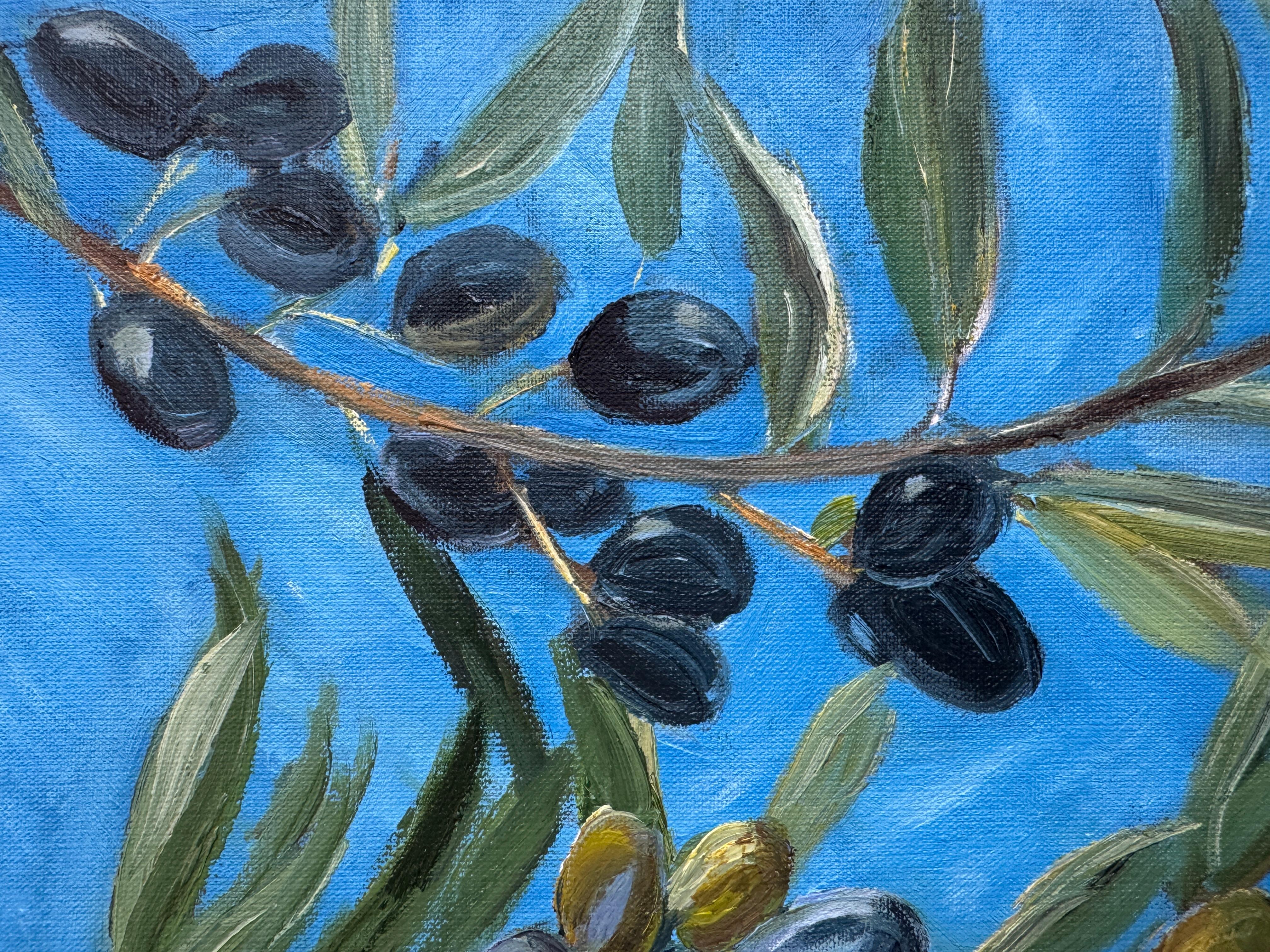 Oliver Branch - Landscape Painting Blu di Elena Ushanova