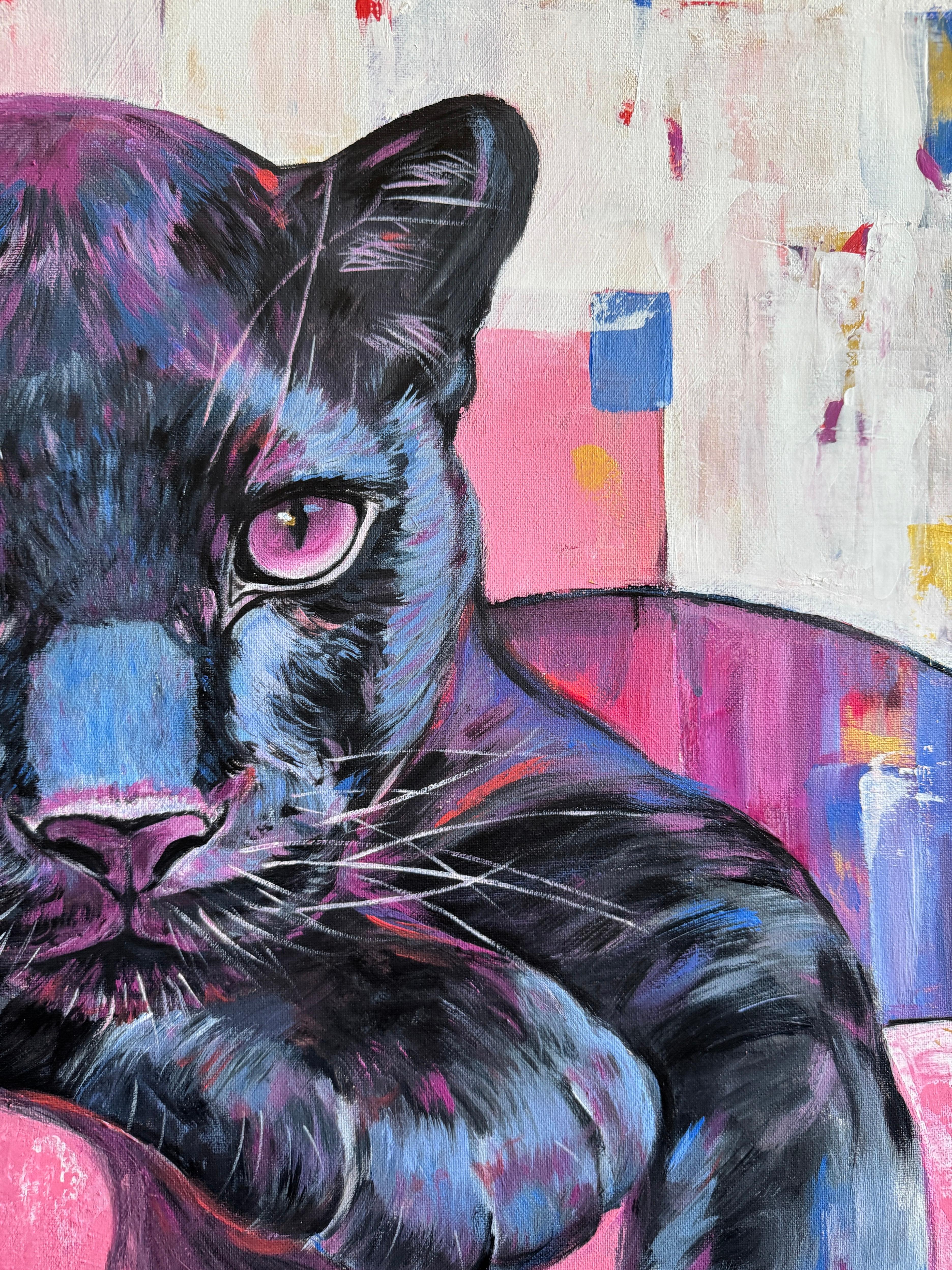 Panther in Rosa im Angebot 6