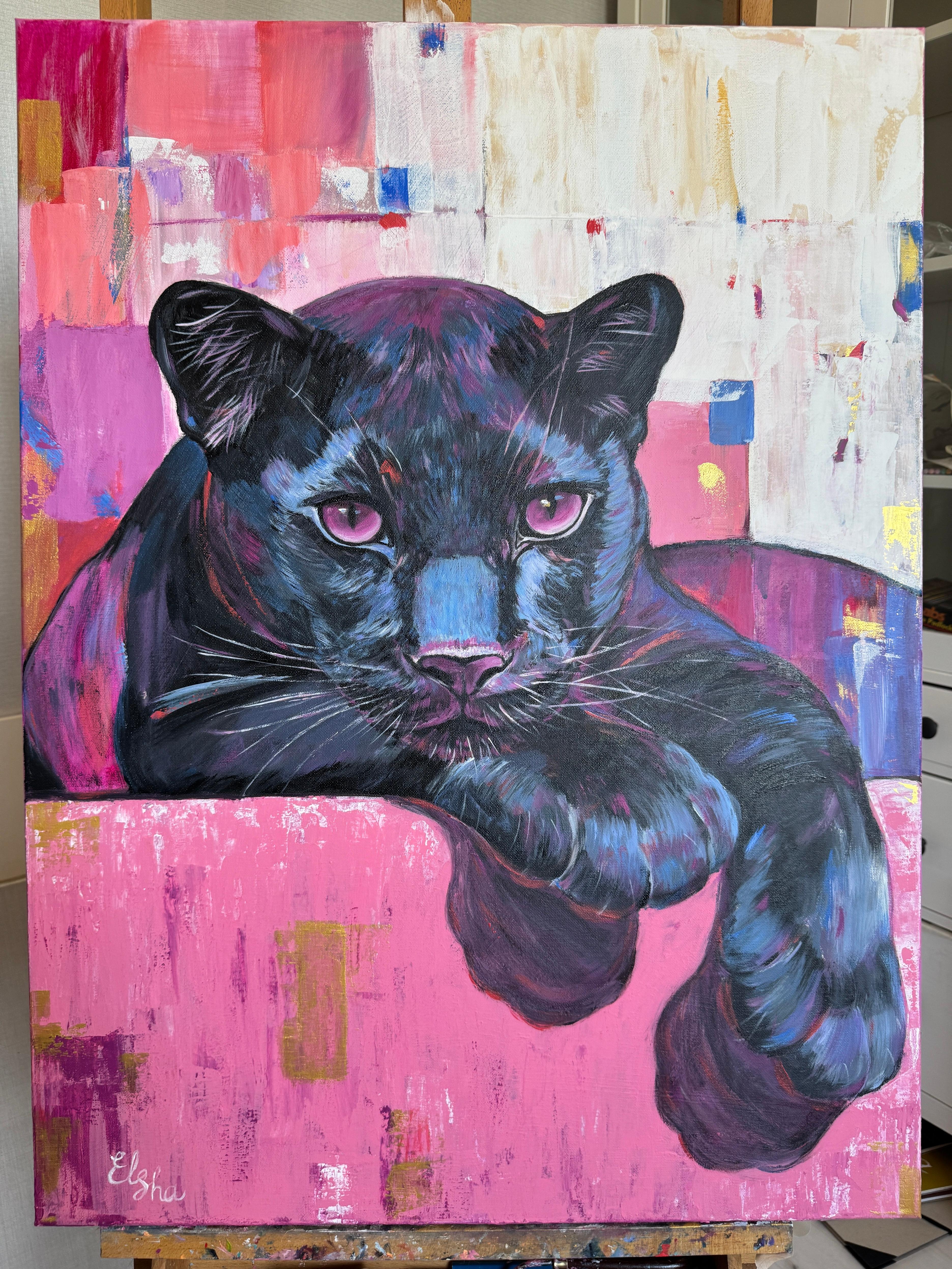 Panther in Rosa im Angebot 7