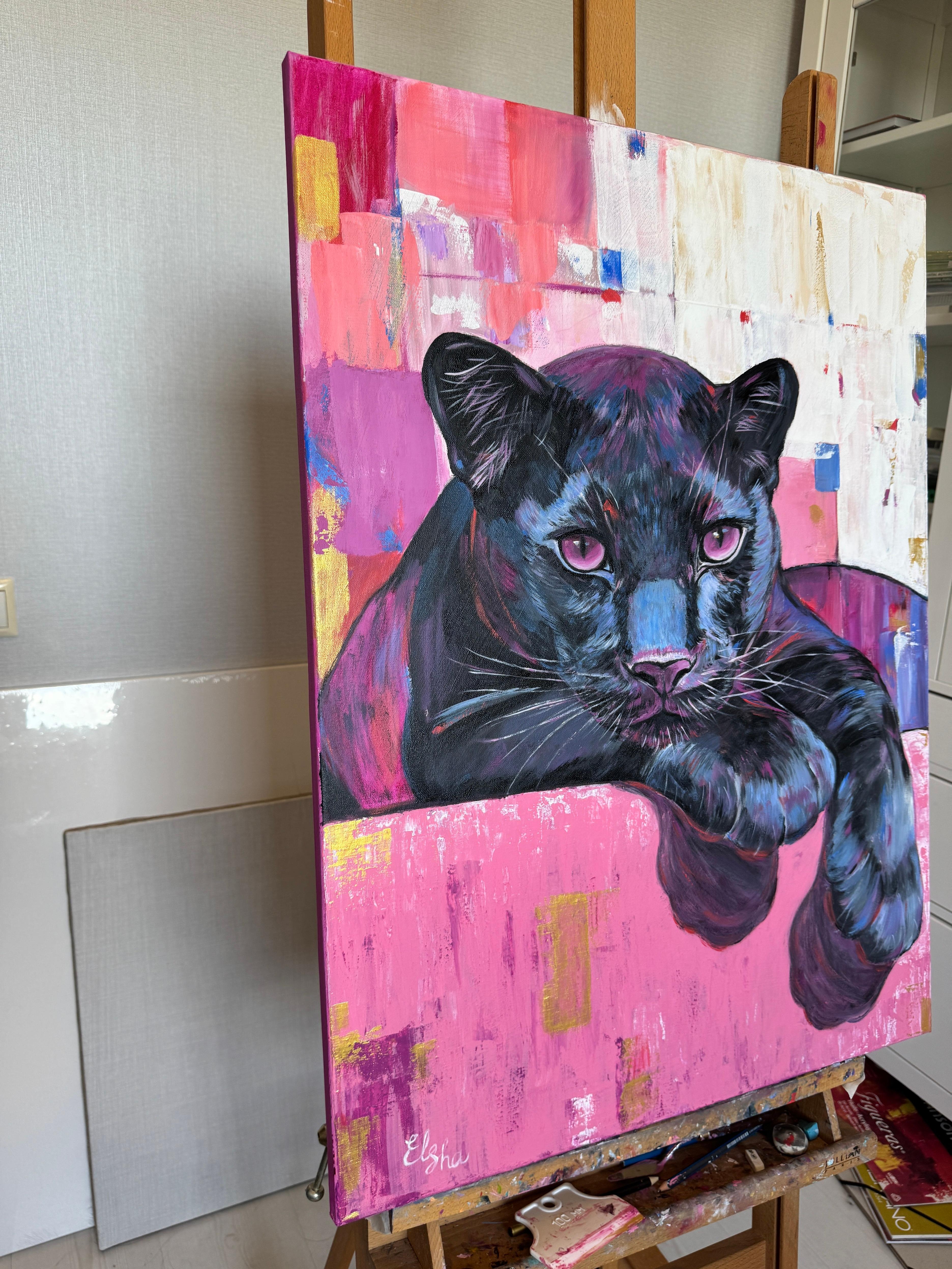 Panther in Rosa im Angebot 8