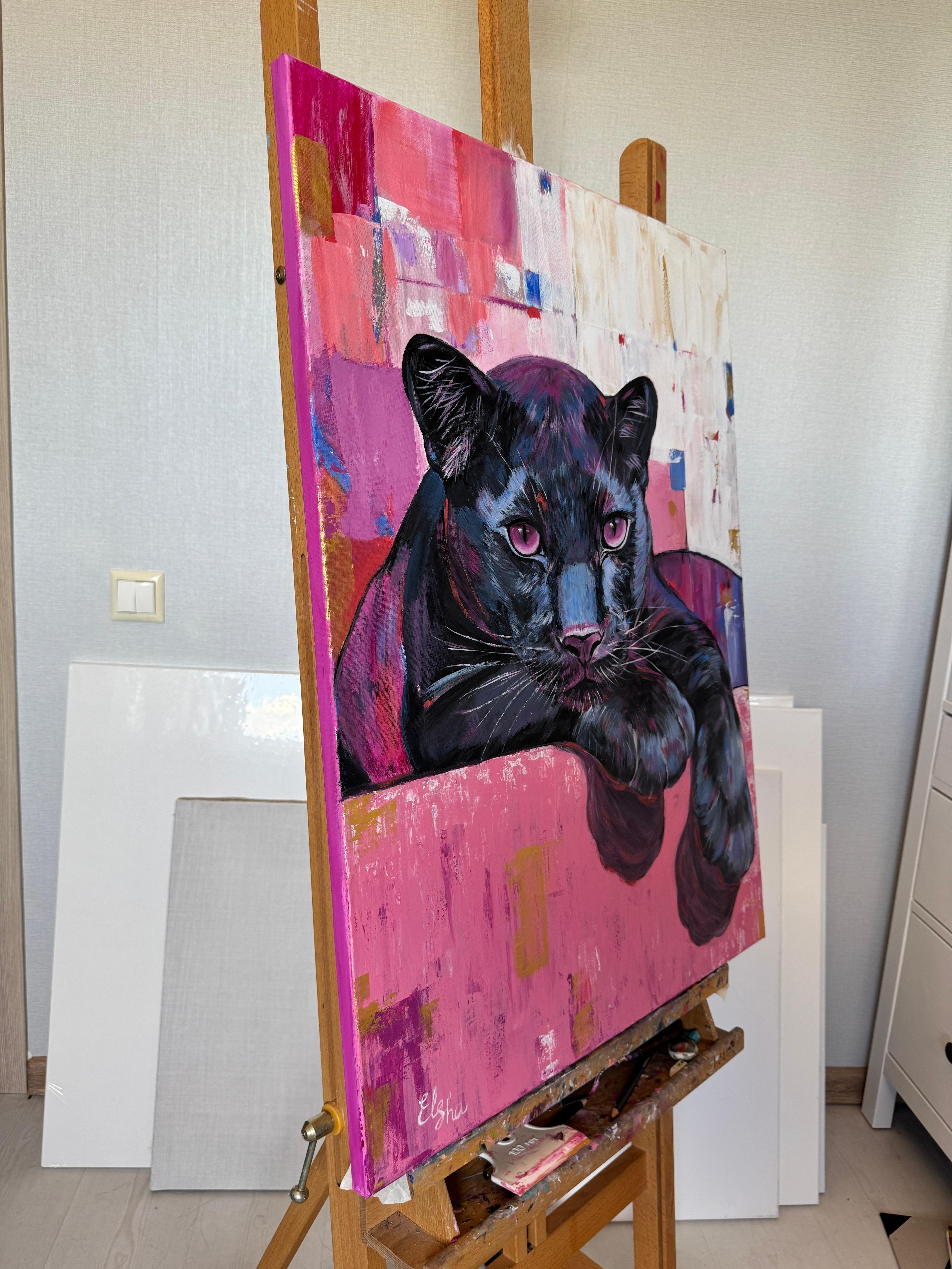 Panther in Rosa im Angebot 1