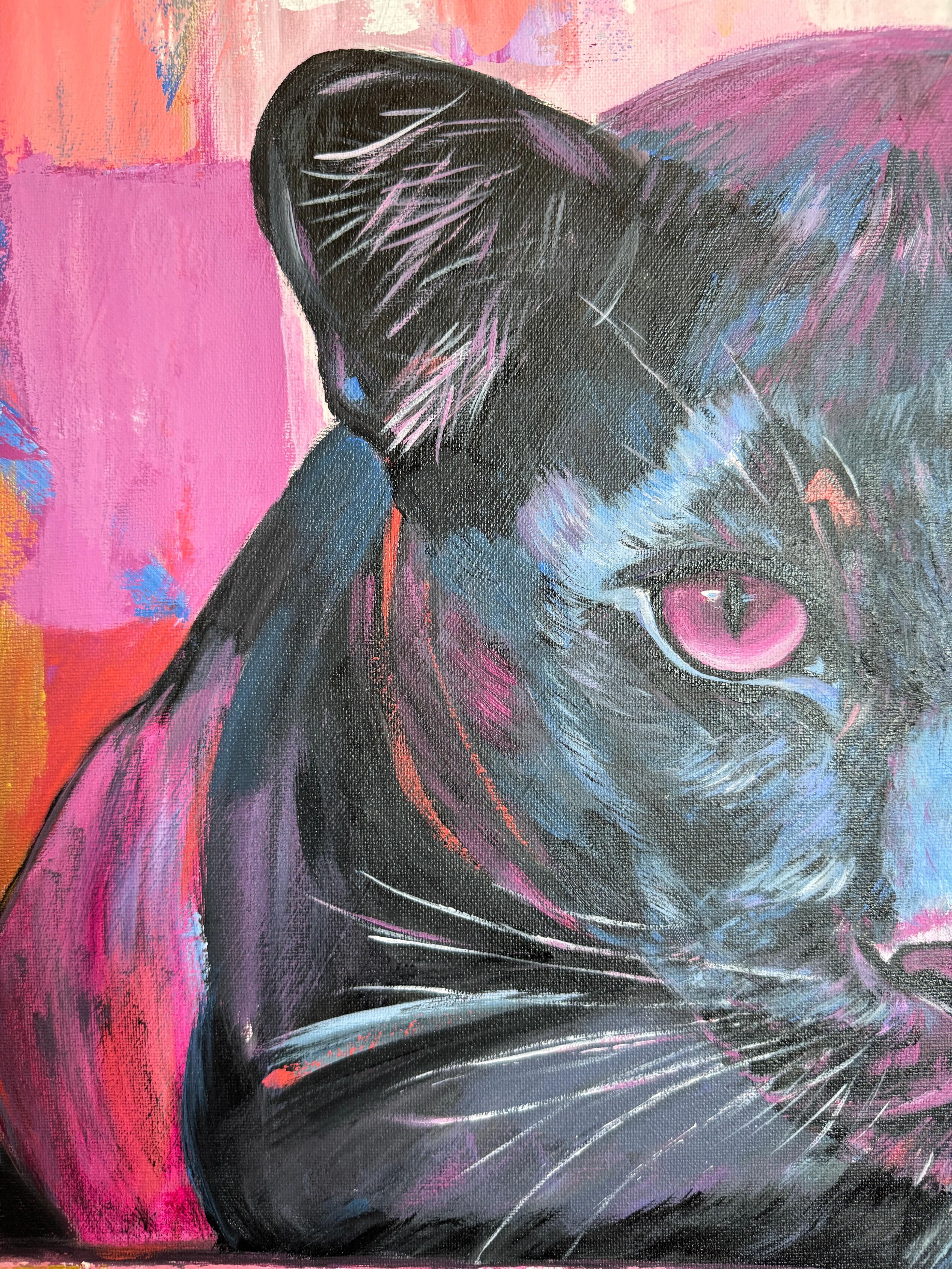 Panther in Rosa im Angebot 4