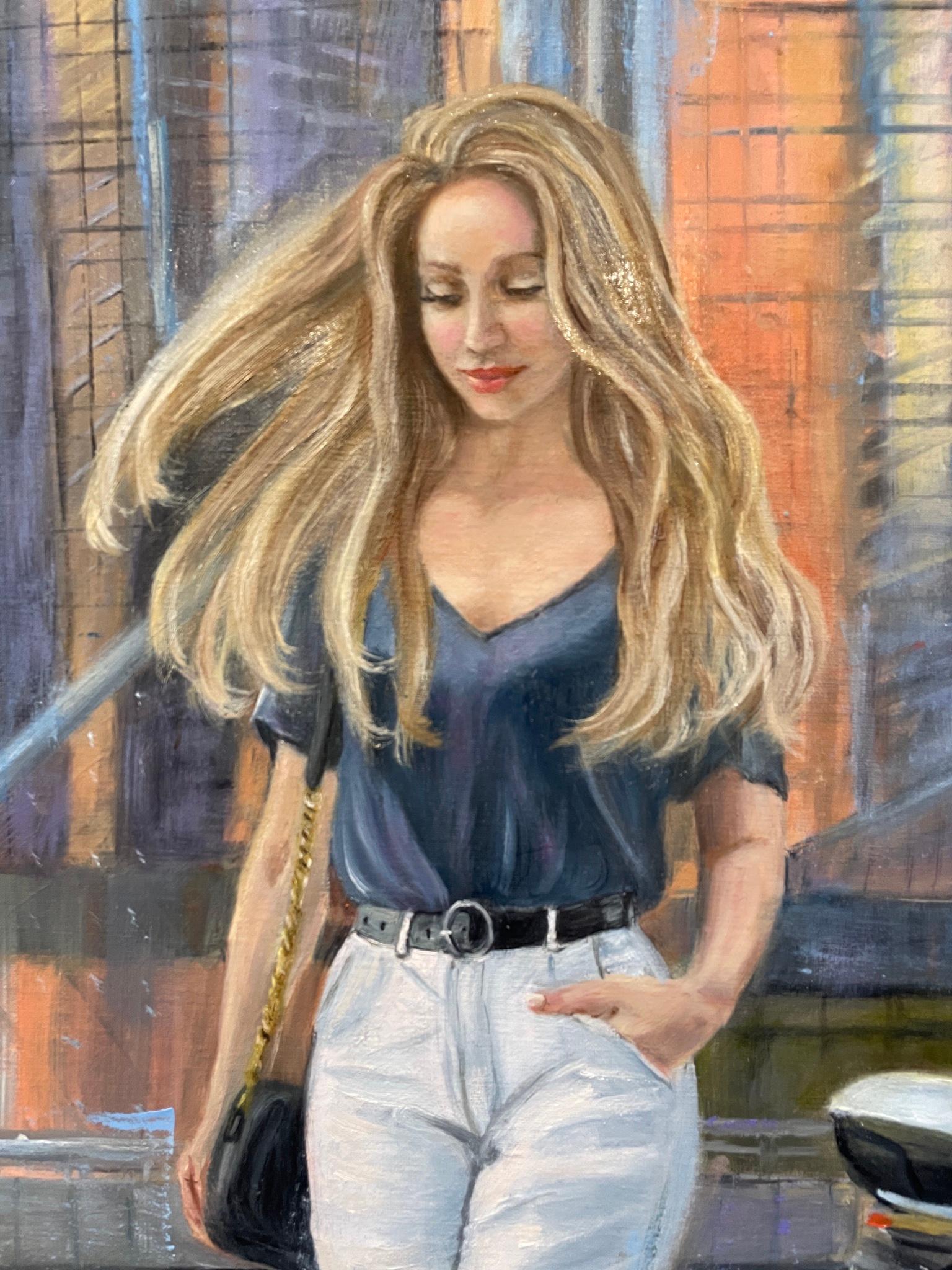 Passeggiare per la città con un amico - Painting Estetismo di Elena Ushanova