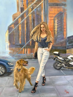 Paseando por la ciudad con un amigo