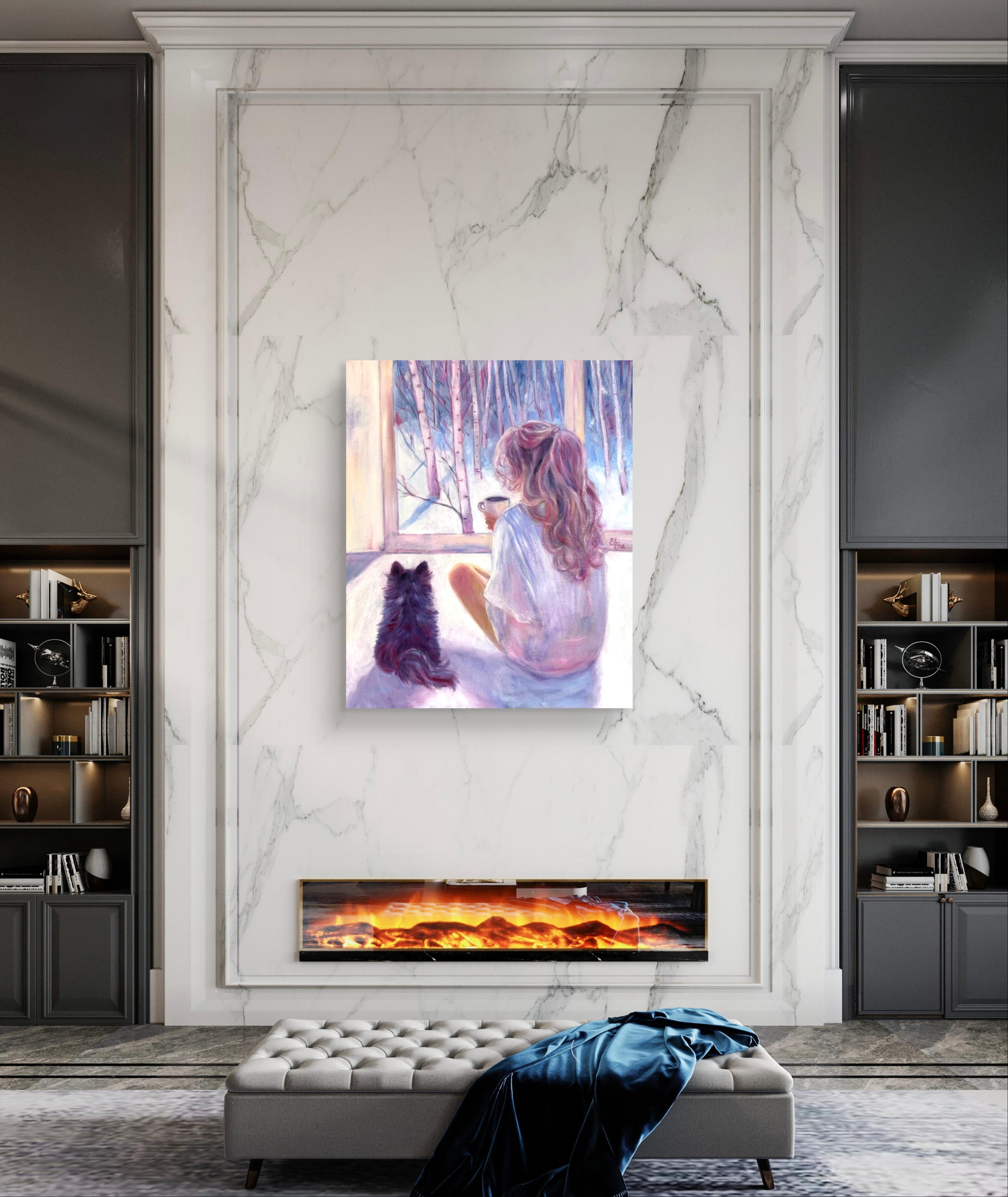Winter Serenity - Painting by Elena Ushanova