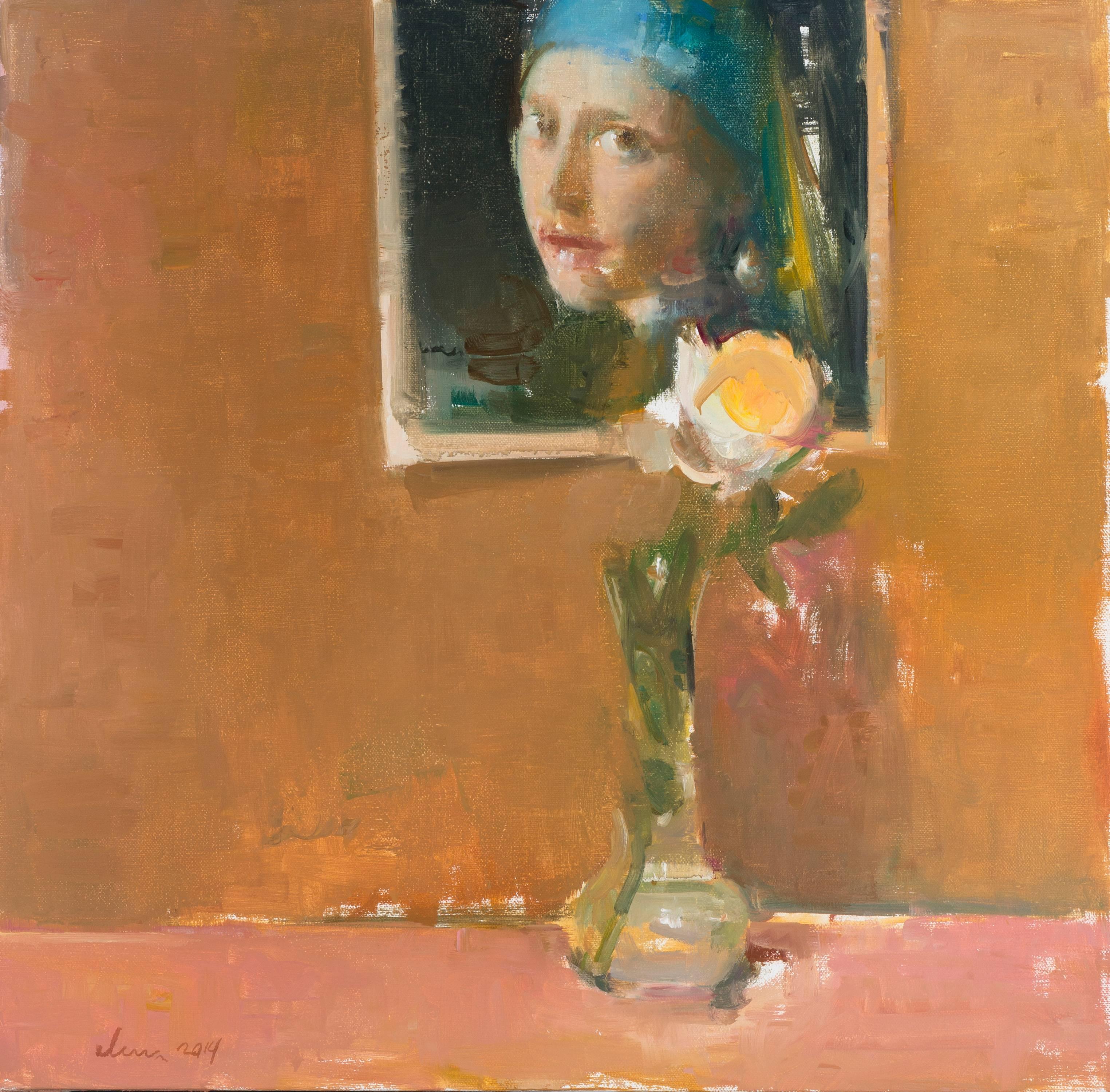 Elena Zolotnitsky Interior Painting - Rose of Delft