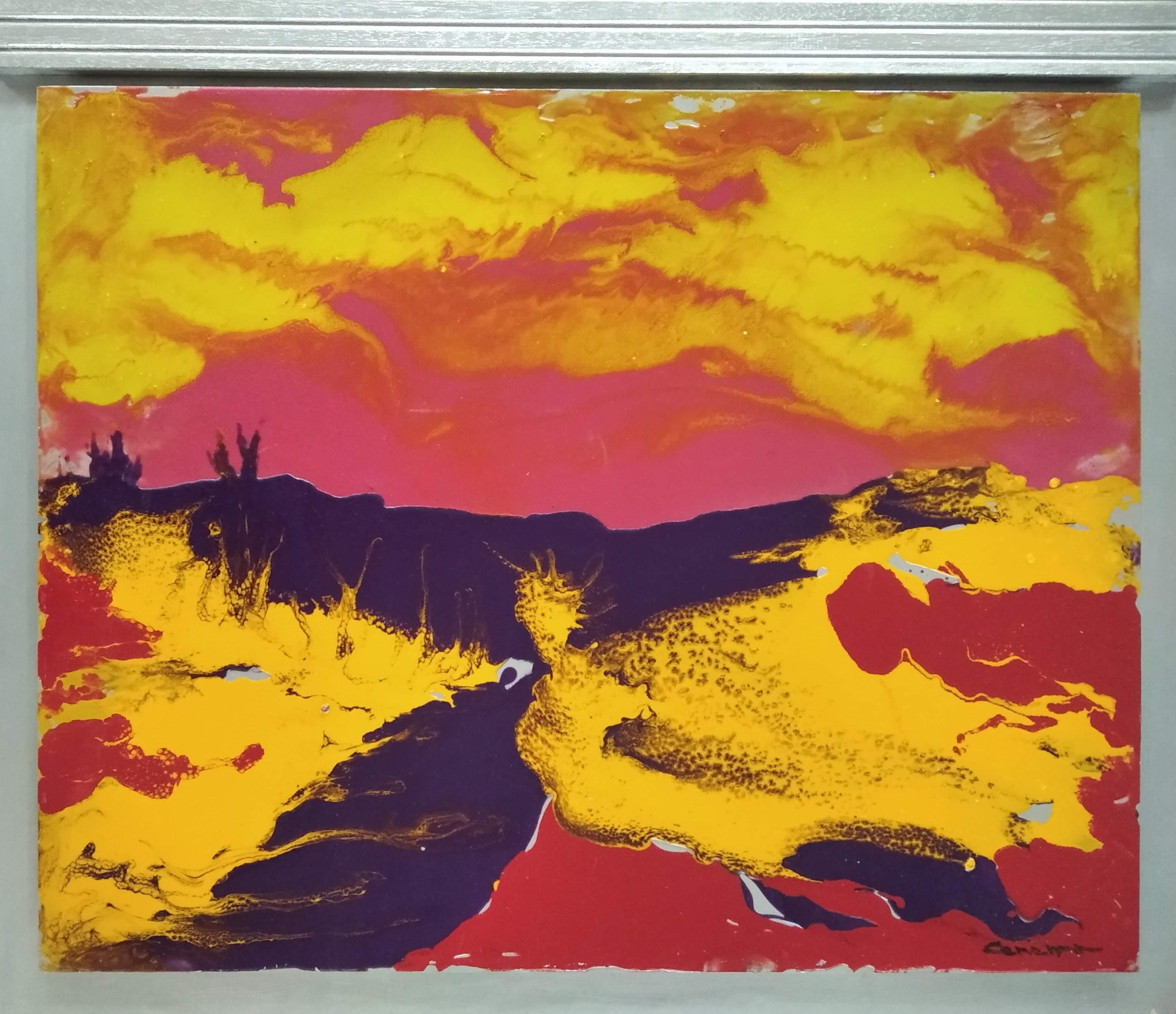 La fuerza del ocaso - Painting Astratto di Elenarre Cenarro 