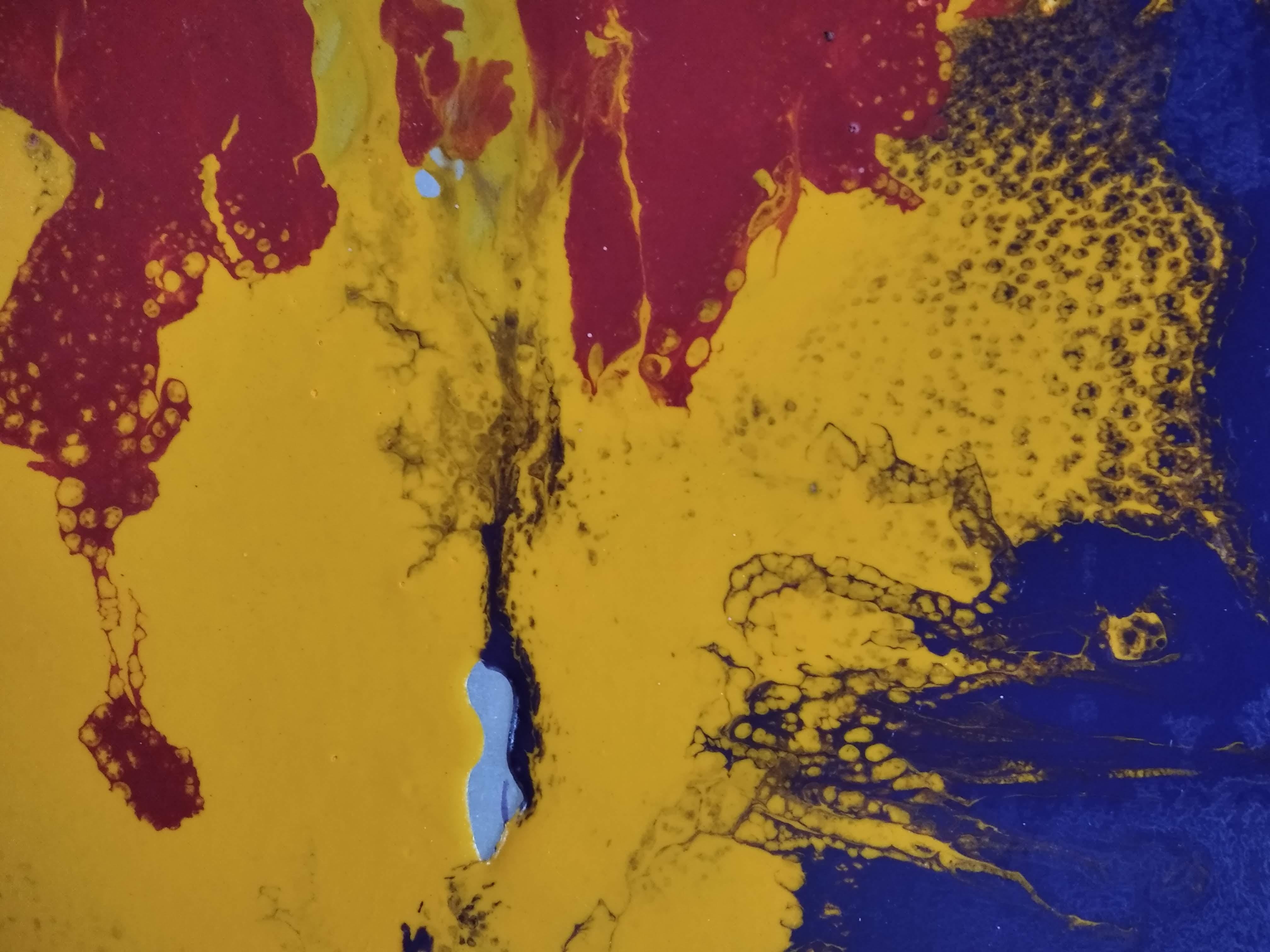 La fuerza del ocaso - Abstract Painting Marrone di Elenarre Cenarro 